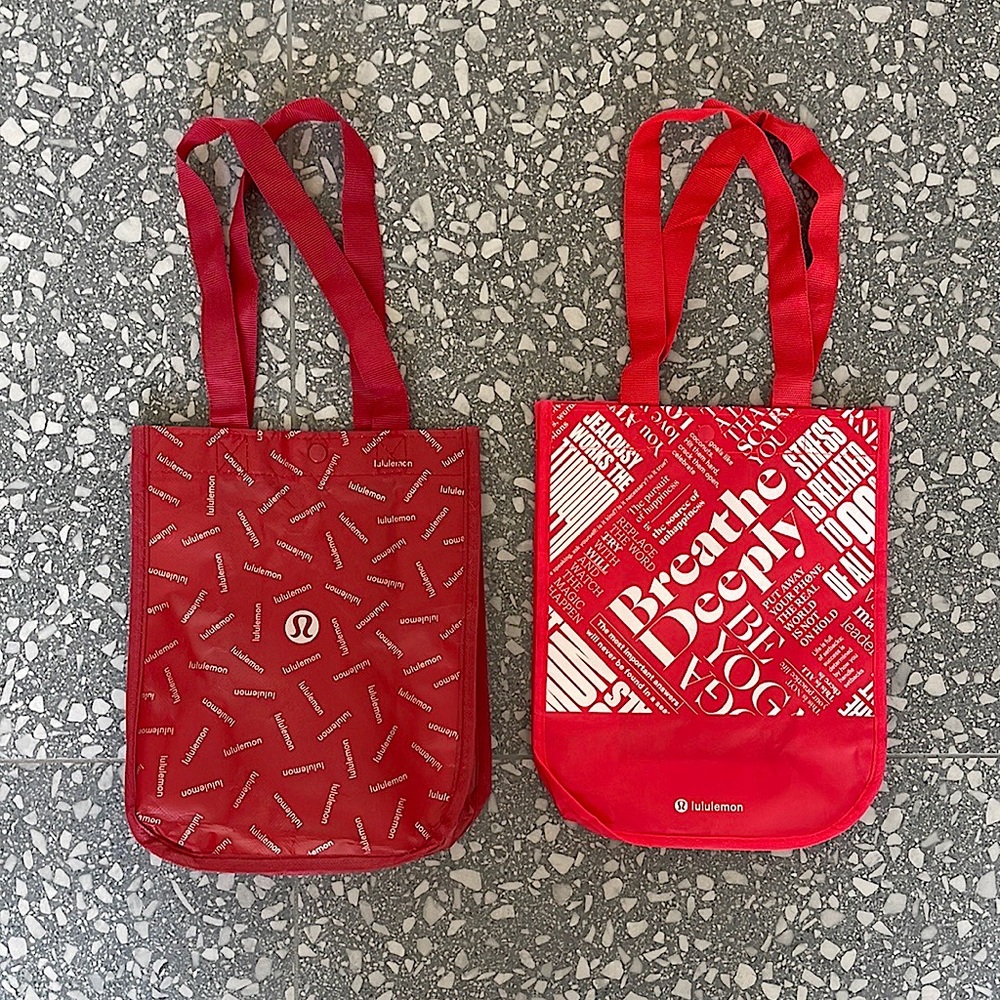 Lululemon Red Tote Bags